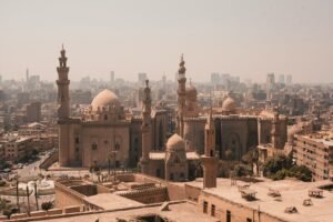 The Mosque of Rifai and Sultan Hassan in the historic city of Cairo, Egypt