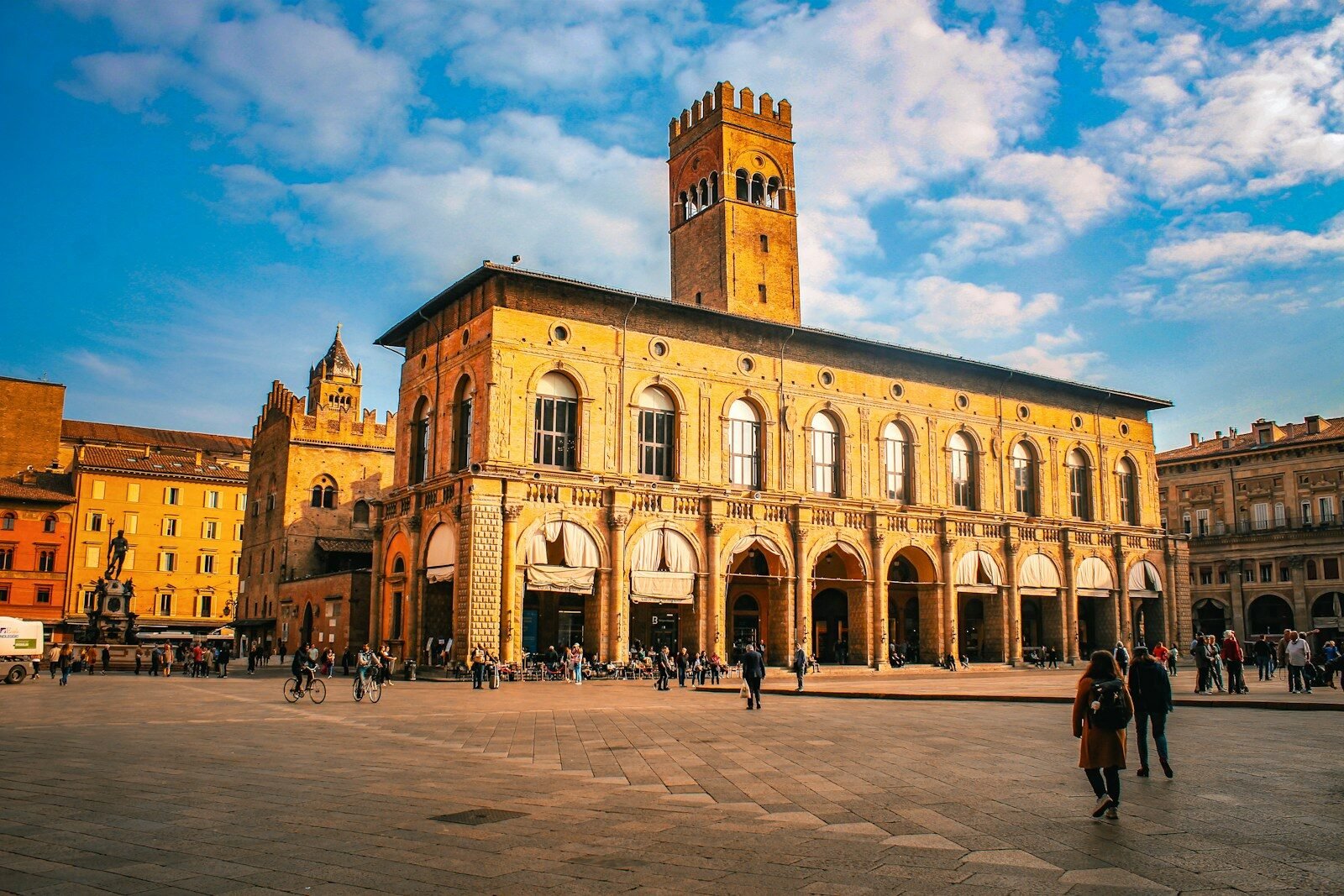 a large building with a tower